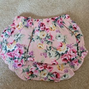 Floral Bloomer 18-24 Months Boutique Girls Bottoms - Tiered Ruffled Shorts